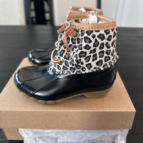 🖤SOLD🖤Sperry Saltwater Animal Duck Boot/Leopard and Black - Picture 8 of 12